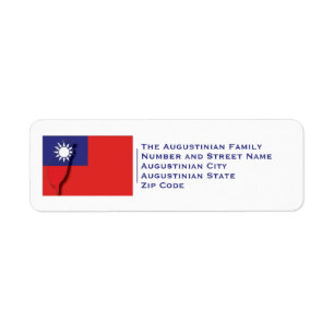 Étiquette Patriotique DRAPEAU DE TAIWAN (ROC)