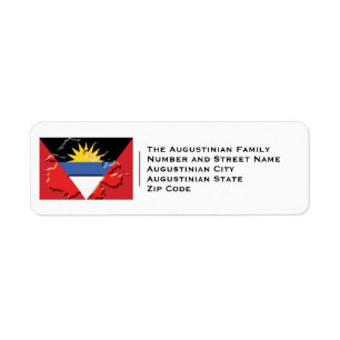 Étiquette Patriotique Indicateur ANTIGUA BARBUDA