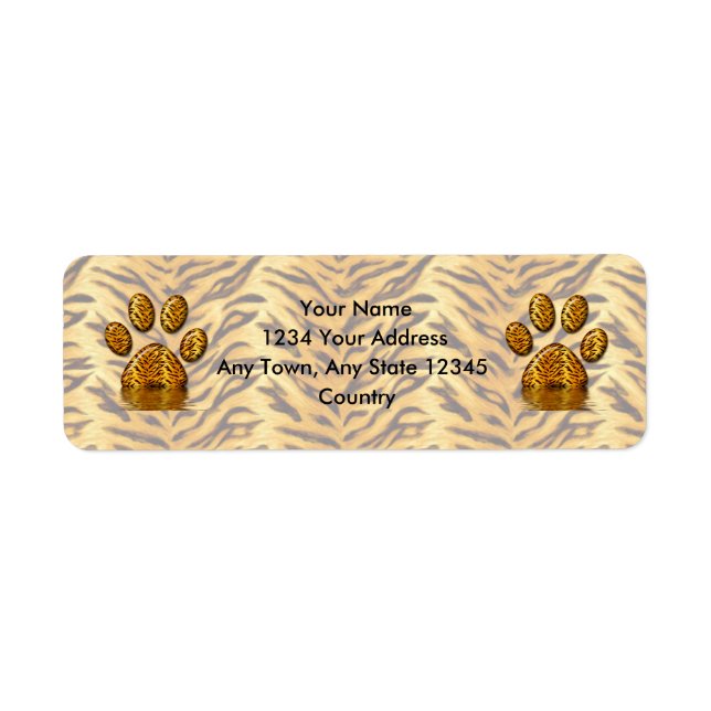 Étiquette Paw de tigre #2 (Devant)