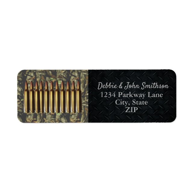 Étiquette Pays d'armes à feu Chasse Ammo Retours Adresse Éti (Devant)