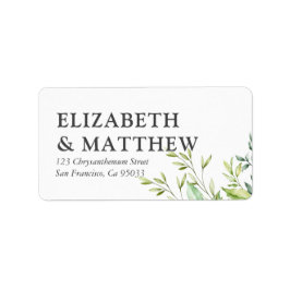 Étiquette Pays Rustic Foliage Mariage Retour