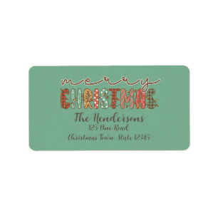 Étiquette Pays rustique Joyeux Noël