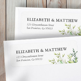 Étiquette Pays Rustique Woodsy et Foliage Mariage Retour