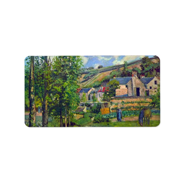 Étiquette Paysage à Pontoise par Camille Pissarro (Devant)