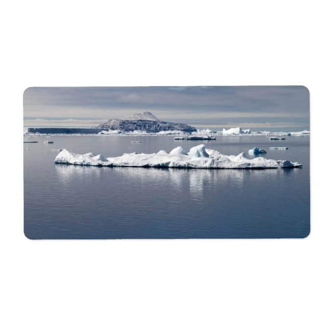Étiquette Paysage antarctique (Devant)