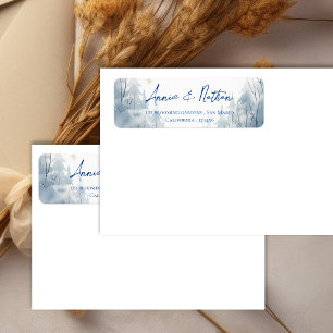 Étiquette Paysage neigeux Mariage d'hiver Adresse de retour
