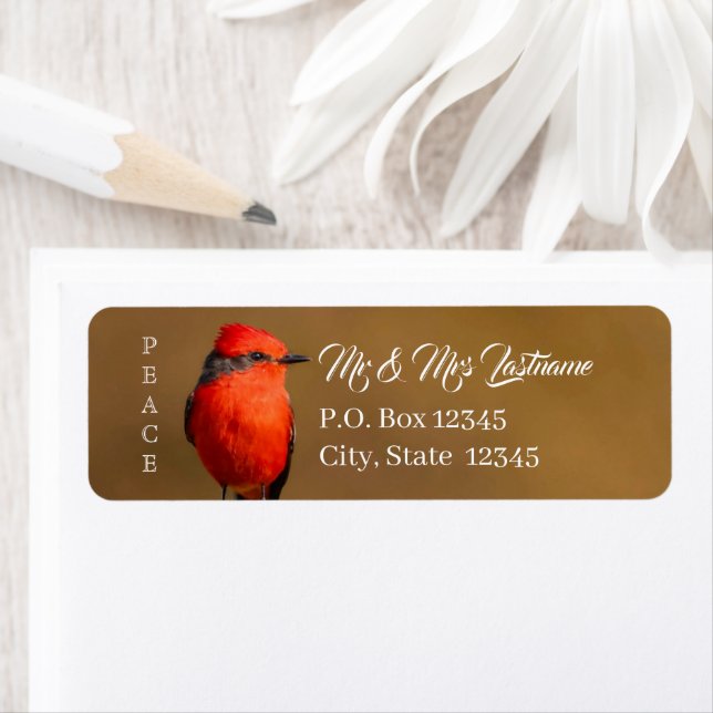 Étiquette Peace Bird Return Address Labels (En situation)