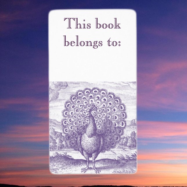 Étiquette Peacock, une gravure vintage (Créateur téléchargé)