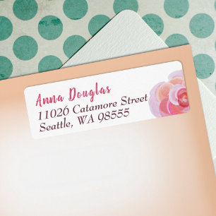 Étiquette Pêche, Jardin Botanique Rose Roses Printemps