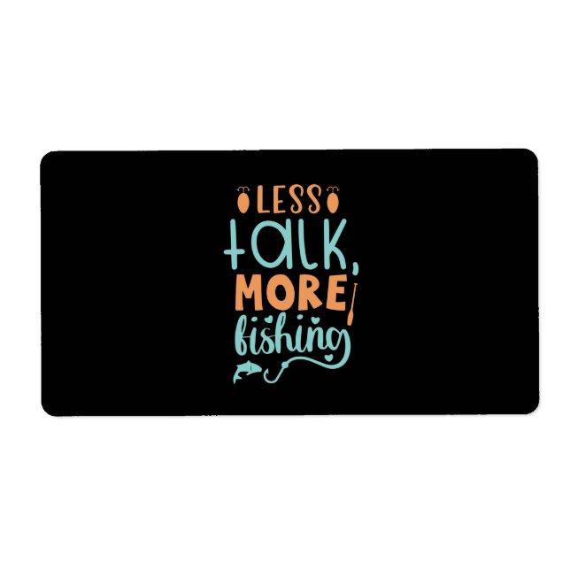 Étiquette Pêche moins parler plus pêche (Devant)