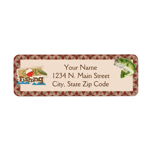 Étiquette Pêche terminée (Devant)