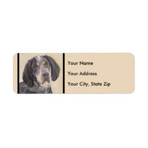 Étiquette Peinture de linge bluetick - mignon chien original