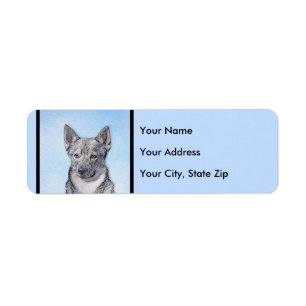 Étiquette Peinture de Vallhund de Suédois - art original