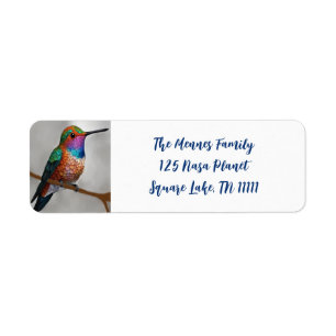 Étiquette Peinture des colibris de Vibrant Allen