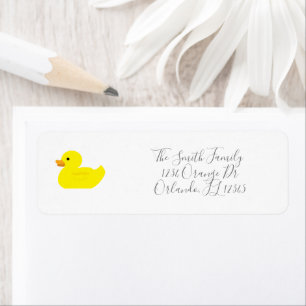 Étiquette Peinture sur canard en caoutchouc personnalisée