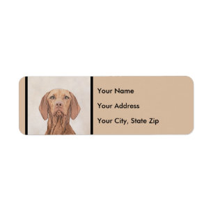 Étiquette Peinture Vizsla - Joli art original chien