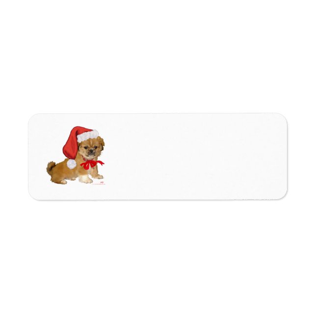 Étiquette Pékinois Noël (Devant)