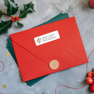 Étiquette Perdrix Adresse de retour 12 Jours de Noël
