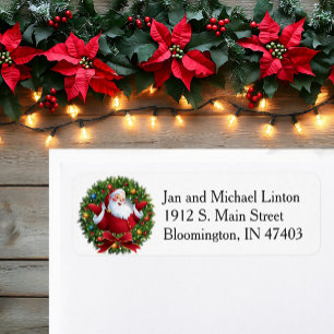 Étiquette Père Noël Personnaliser Retour Adresse L