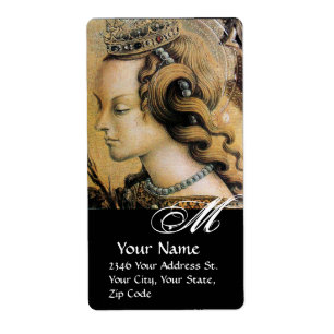 Étiquette Perle NATURELLE de noir de BEAUTÉ et de MONOGRAMM