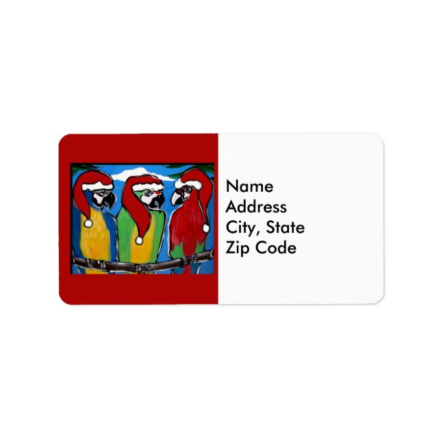 Étiquette Perroquets de fête    (Devant)