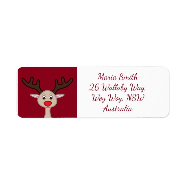 Étiquette Personnage de dessin animé Reindeer (Devant)