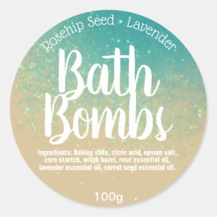 Étiquette personnalisable de bombe de Bath