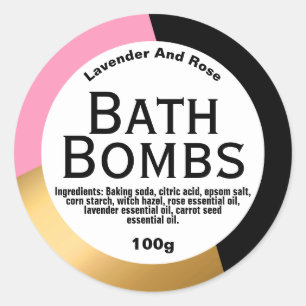 Étiquette personnalisable de bombe de Bath