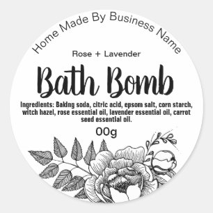 Étiquette personnalisable de bombe de Bath