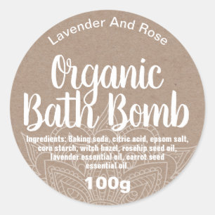 Étiquette personnalisable de bombe de Bath