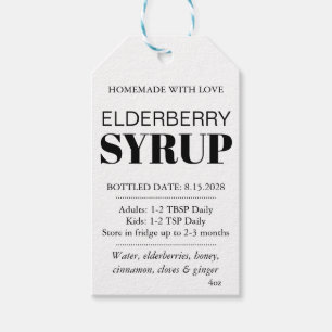 Étiquette personnalisable de sirop de sureau ZEB_0