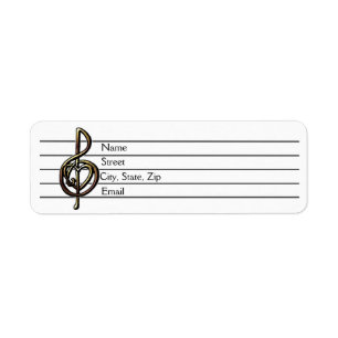 Étiquette Personnalisable personnel de musique Treble Clef