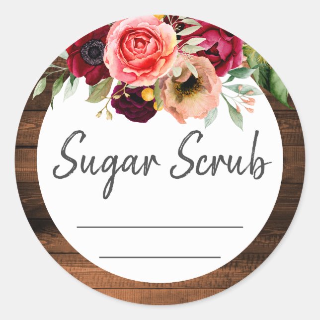 Étiquette Personnalisable Pour Le Scrub À Sucre Fa (Devant)
