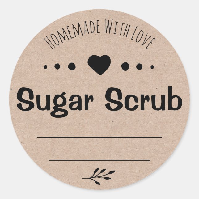 Étiquette Personnalisable Pour Scrub À Sucre (Devant)