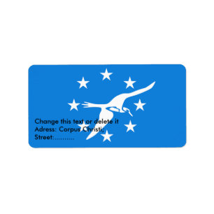 Étiquette personnalisé avec drapeau de Corpus Chri