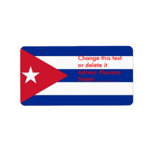 Étiquette personnalisé avec drapeau de Cuba
