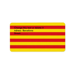 Étiquette personnalisé avec drapeau de la Catalogn