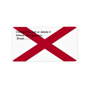 Étiquette personnalisé avec drapeau de l'Alabama,