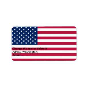 Étiquette personnalisé avec drapeau des États-Unis