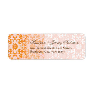 Étiquette personnalisé Damask Swils Lace Sorbet