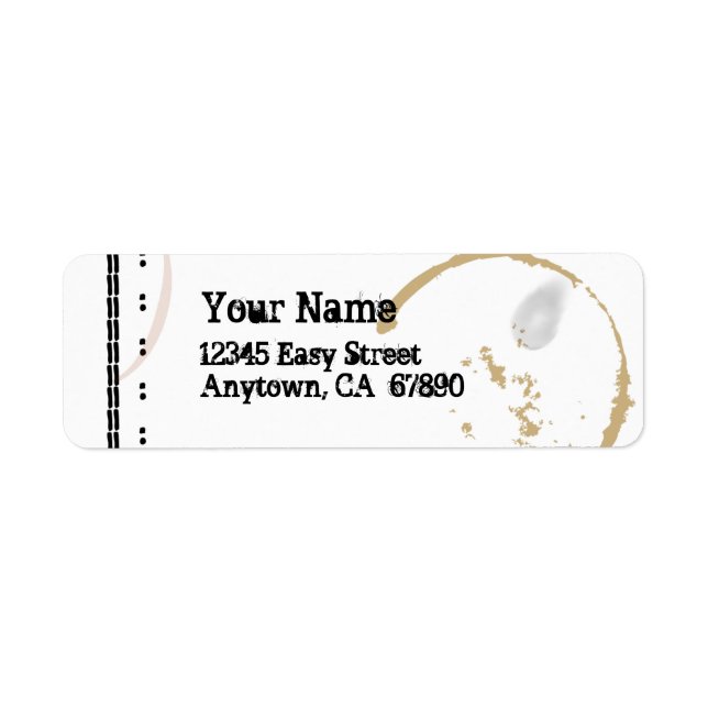 Étiquette personnalisé de machine à écrire (Devant)