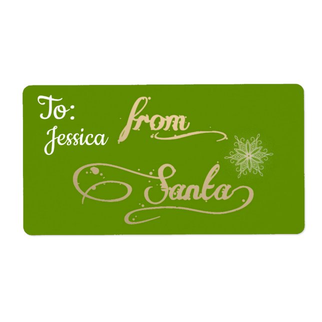 Étiquette Personnalisé De Noël Père Noël (Devant)