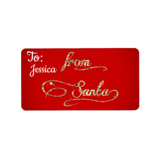Étiquette Personnalisé De Noël Père Noël