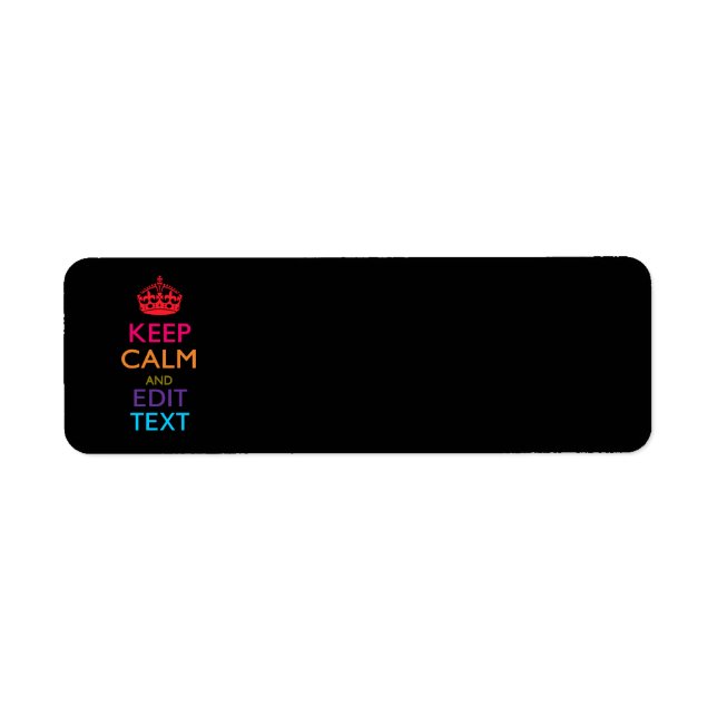 Étiquette Personnalisé KEEP CALM Votre texte Multicolore (Devant)