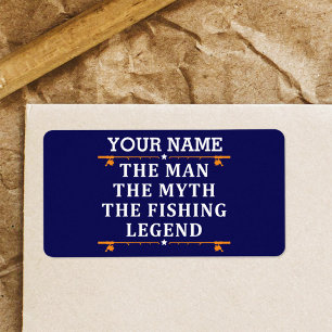 Étiquette Personnalisé L'Homme Le Mythe La Légende De La Pêc