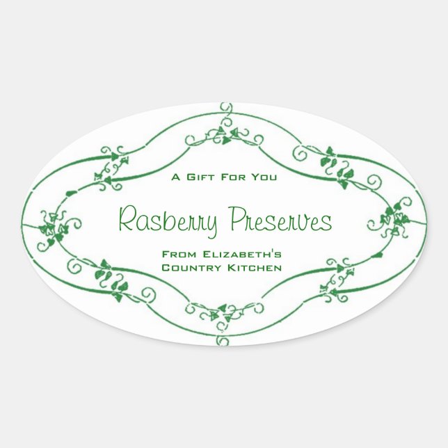 Étiquette personnalisé pour confiture Jelly conser (Devant)