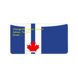 Étiquette personnalisée avec le drapeau de Toronto