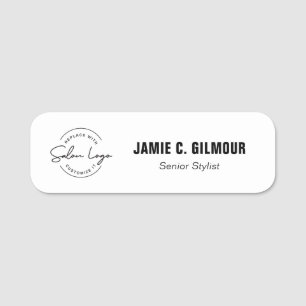 Étiquette personnalisée avec logo de salon pour em