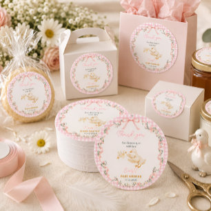 Étiquette personnalisée de baby shower pour bébé f
