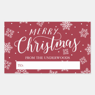 Étiquette personnalisée de cadeau de Joyeux Noë